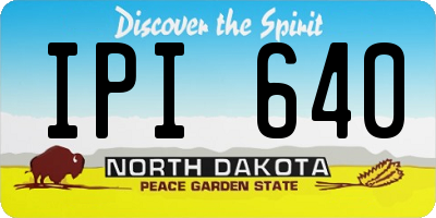 ND license plate IPI640