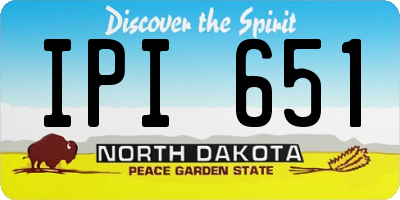 ND license plate IPI651