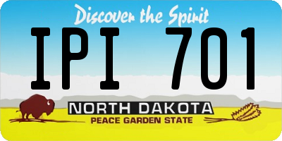 ND license plate IPI701