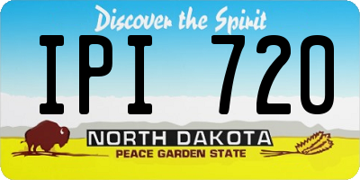 ND license plate IPI720