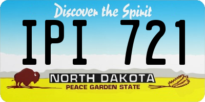ND license plate IPI721