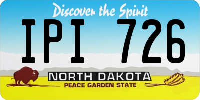 ND license plate IPI726
