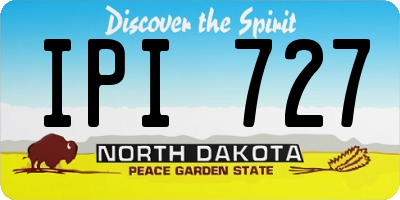 ND license plate IPI727