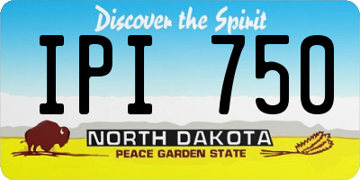 ND license plate IPI750