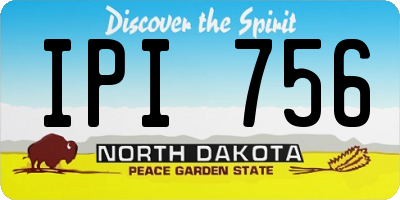 ND license plate IPI756
