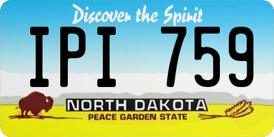 ND license plate IPI759