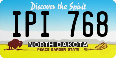 ND license plate IPI768