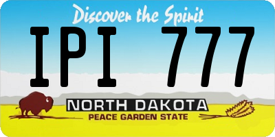 ND license plate IPI777