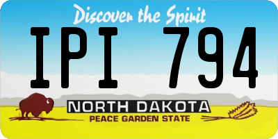 ND license plate IPI794