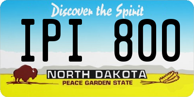 ND license plate IPI800