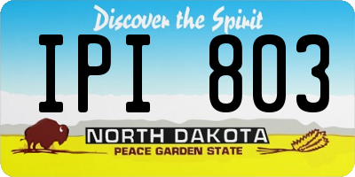 ND license plate IPI803