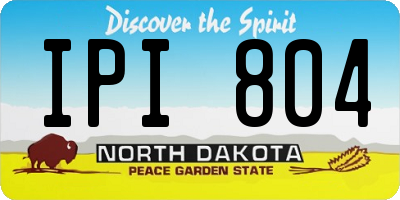 ND license plate IPI804