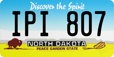 ND license plate IPI807