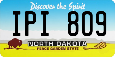 ND license plate IPI809