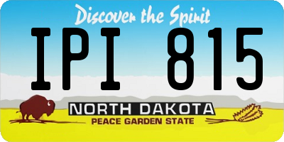 ND license plate IPI815