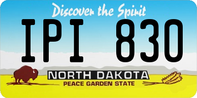 ND license plate IPI830