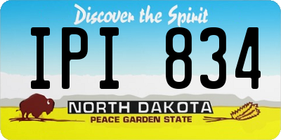ND license plate IPI834