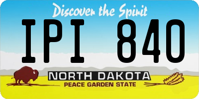 ND license plate IPI840