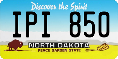 ND license plate IPI850