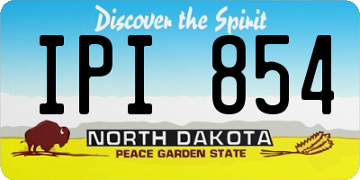 ND license plate IPI854
