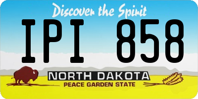 ND license plate IPI858