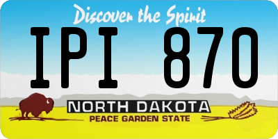 ND license plate IPI870