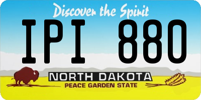 ND license plate IPI880
