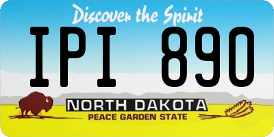 ND license plate IPI890