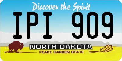 ND license plate IPI909