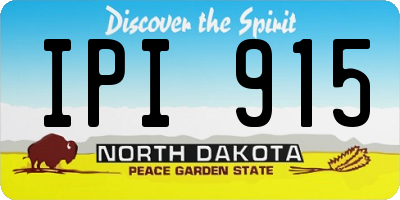 ND license plate IPI915