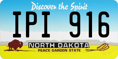 ND license plate IPI916
