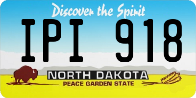 ND license plate IPI918