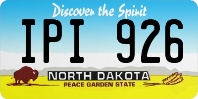 ND license plate IPI926