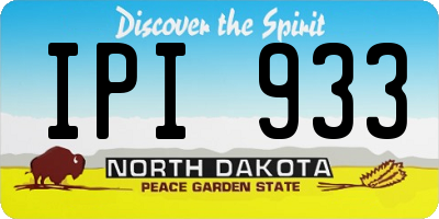 ND license plate IPI933