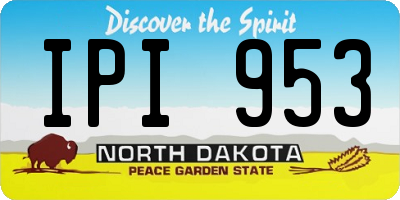 ND license plate IPI953