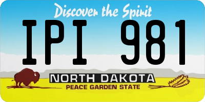 ND license plate IPI981