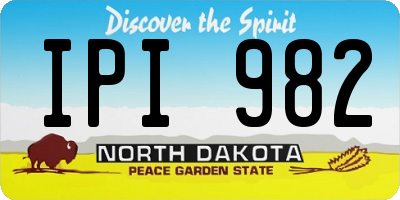 ND license plate IPI982