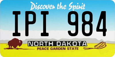 ND license plate IPI984