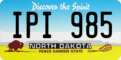 ND license plate IPI985