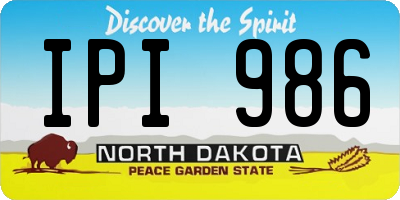 ND license plate IPI986