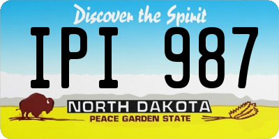 ND license plate IPI987