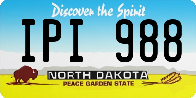 ND license plate IPI988