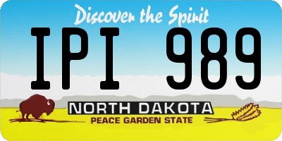 ND license plate IPI989