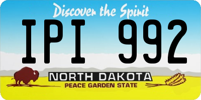 ND license plate IPI992