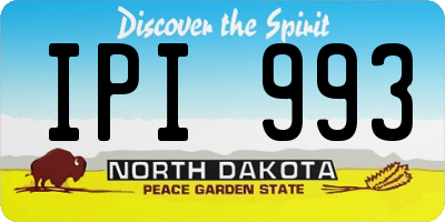 ND license plate IPI993