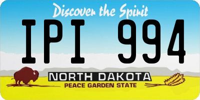 ND license plate IPI994