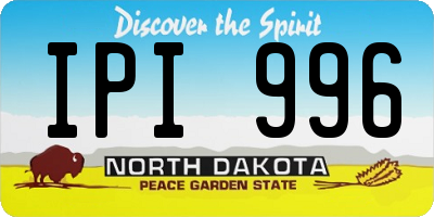 ND license plate IPI996