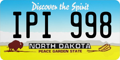 ND license plate IPI998