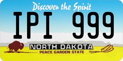 ND license plate IPI999
