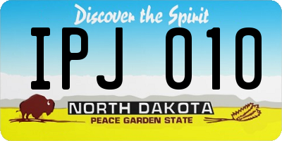 ND license plate IPJ010